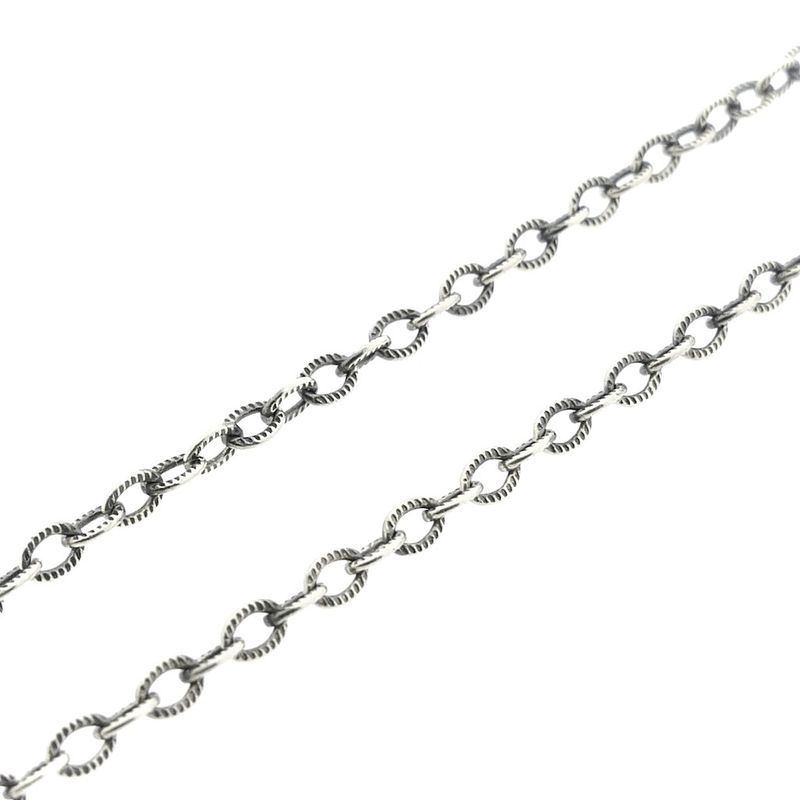 Image 7 of Silver anchor link necklace with fixed pendant | 42 cm