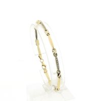 18K Gold fantasy link bracelet | 19 cm
