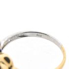 Image 10 of Two-tone gold solitaire ring with diamond; 0.005 ct.