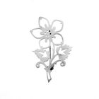 Image 1 of Silver brooch of a flower
