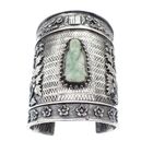 Image 1 of Silver wide Asian bracelet; Bohemian style | approx. Ø 62 mm