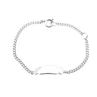 Silver link bracelet with engraving; Children | 11-13 cm
