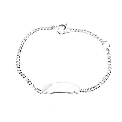 Silver link bracelet with engraving; Children | 11-13 cm Image 1 of Silver link bracelet with engraving; Children | 11-13 cm