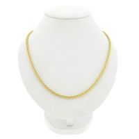 Gold square foxtail link chain