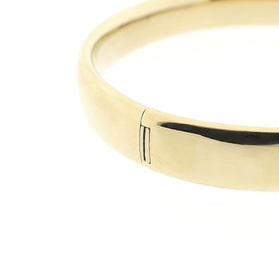 Image 2 of Gold wide slave bracelet; Size M