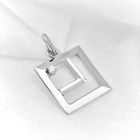 Image 4 of White gold pendant with diamond; 0.035 ct.
