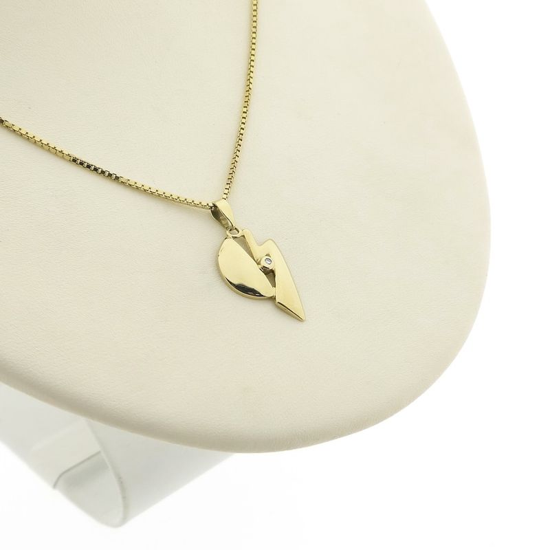 Image 3 of Golden fantasy pendant with diamond | 0.005 ct.