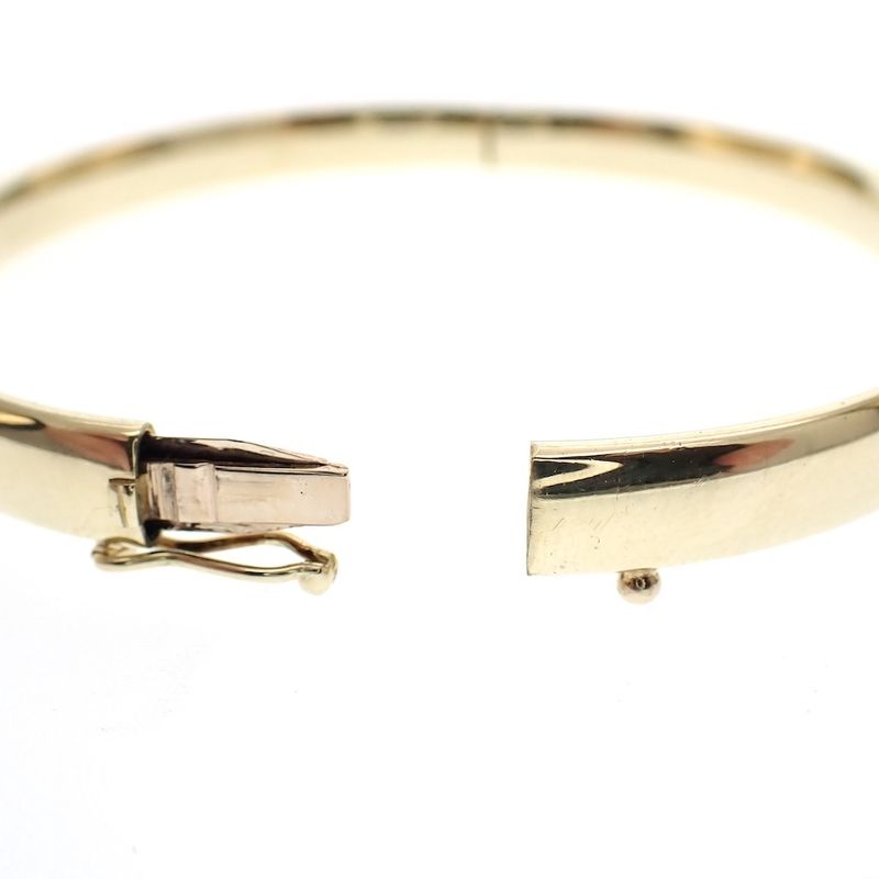 Image 5 of Gold smooth slave bracelet | Ø 63 mm