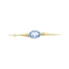 Image 1 of Gold brooch with blue topaz