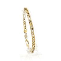 Two-tone gold link bracelet; Manchini