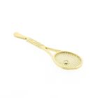 Image 2 of Gold pendant of a tennis racket with diamond; 0.04 ct.