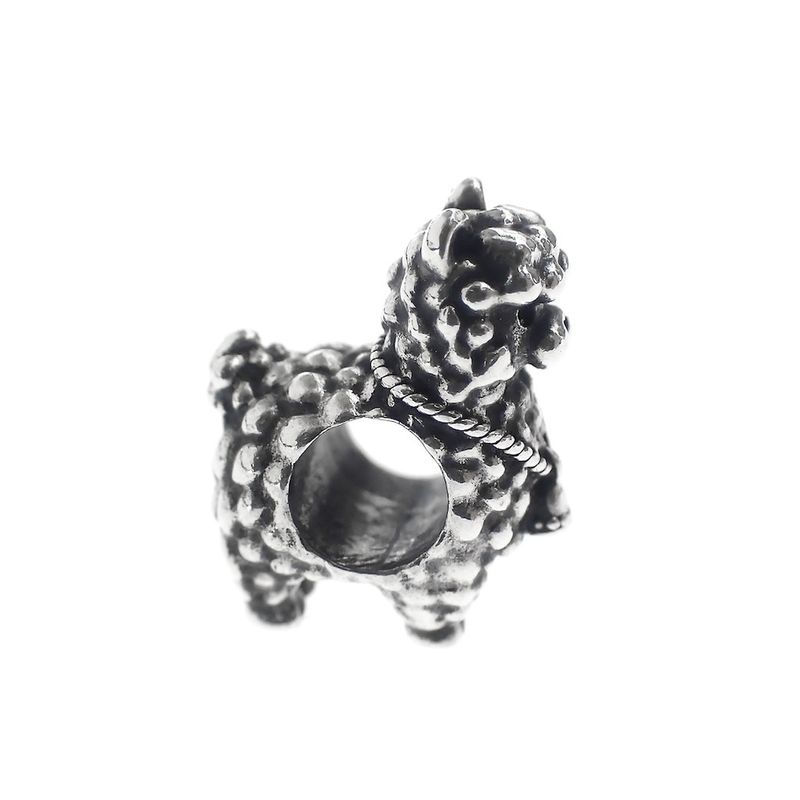 Image 4 of Pandora charm; Silver; Fluffy Llama