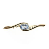 Gold brooch with topaz | Vintage