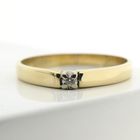 Image 4 of 18 carat gold solitaire ring with 0.05 ct diamond.