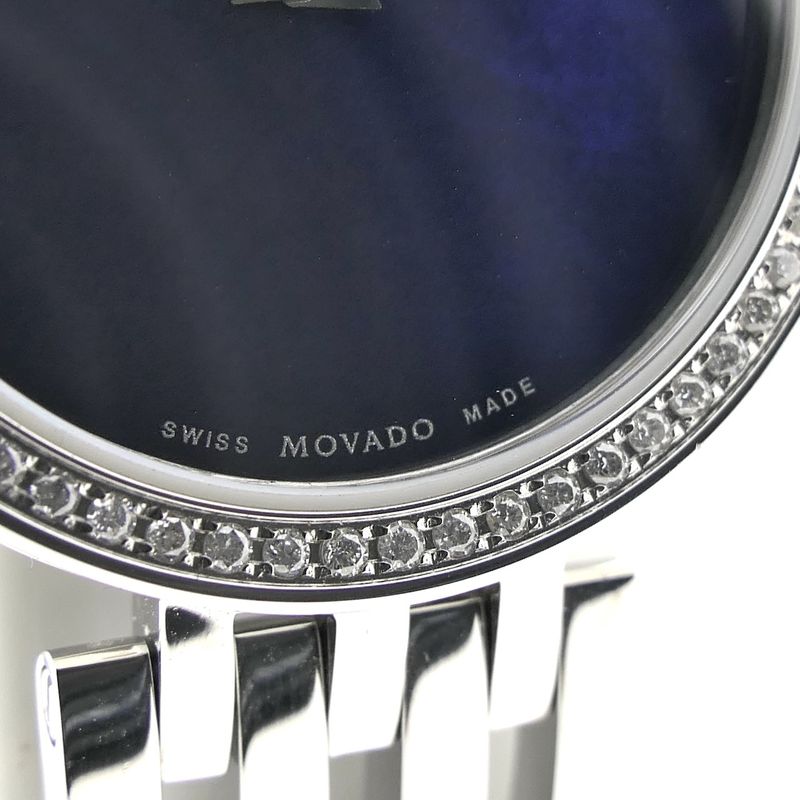 Image 4 of Movado Esperanza; Women's watch with diamonds and Bleu 'Mother of Pearl' dial; 0607231
