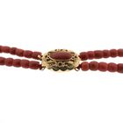 Image 9 of Luxury red coral necklace with gold clasp; Antique | 54 cm