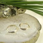 Image 2 of Two-tone gold earrings | Ø 16.9 mm