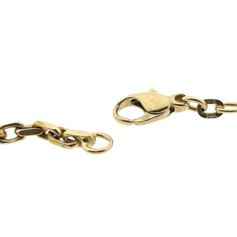 Image 4 of Two-tone gold anchor link bracelet