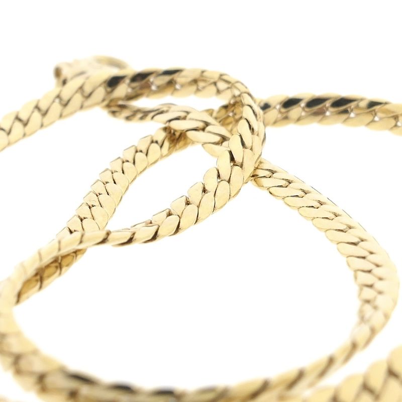 Image 8 of Gold flat gourmet link chain