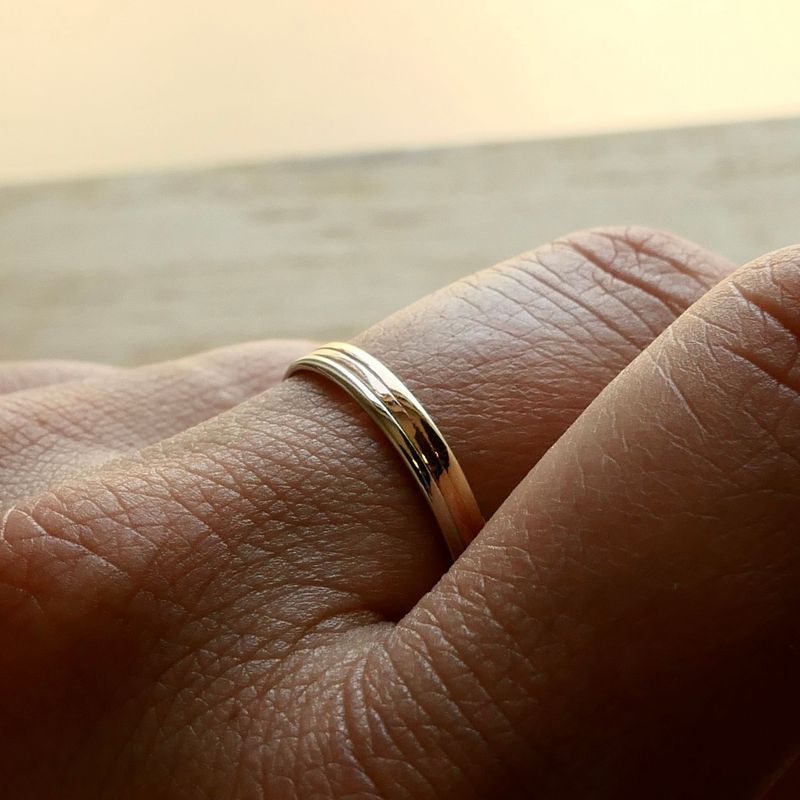 Afbeelding 5 van Tricolor gouden ring