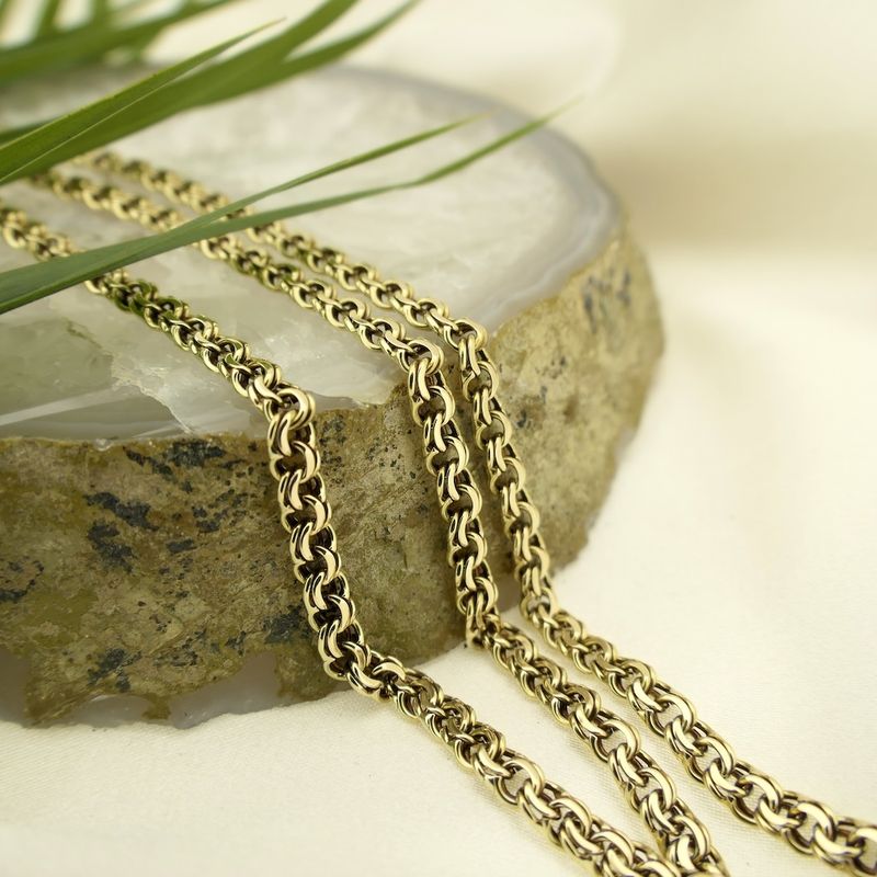 Image 2 of Golden Prince of Wales link chain.