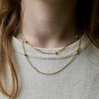 Image 9 of Gold long necklace with decorative details | 90 cm