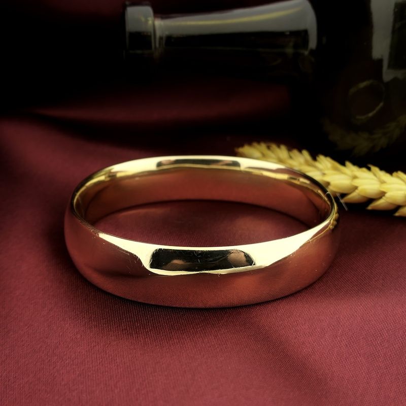 Image 8 of Gold wide slave bracelet; Size M