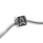 Image 2 of Pandora charm; Silver; Letter charm A