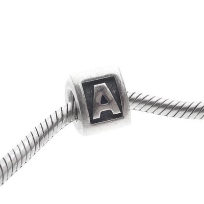 Pandora charm; Silver; Letter charm A Image 2 of Pandora charm; Silver; Letter charm A