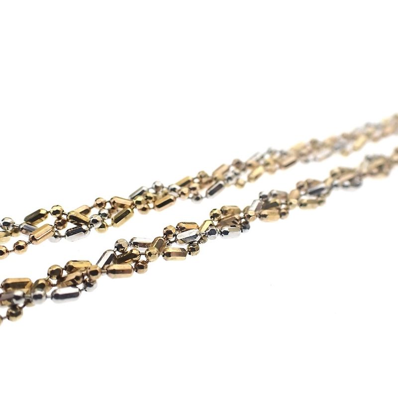 Image 3 of 18K tricolor gold fantasy link chain | 50.5 cm
