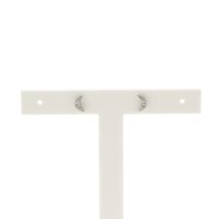 White gold moon-shaped stud earrings with diamond; 0.03 ct.