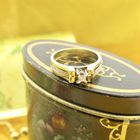 Image 2 of Two-tone gold ring with diamond; 0.21 ct.