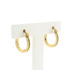 Image 3 of Gold earrings with zirconia; Ø 15.0 mm