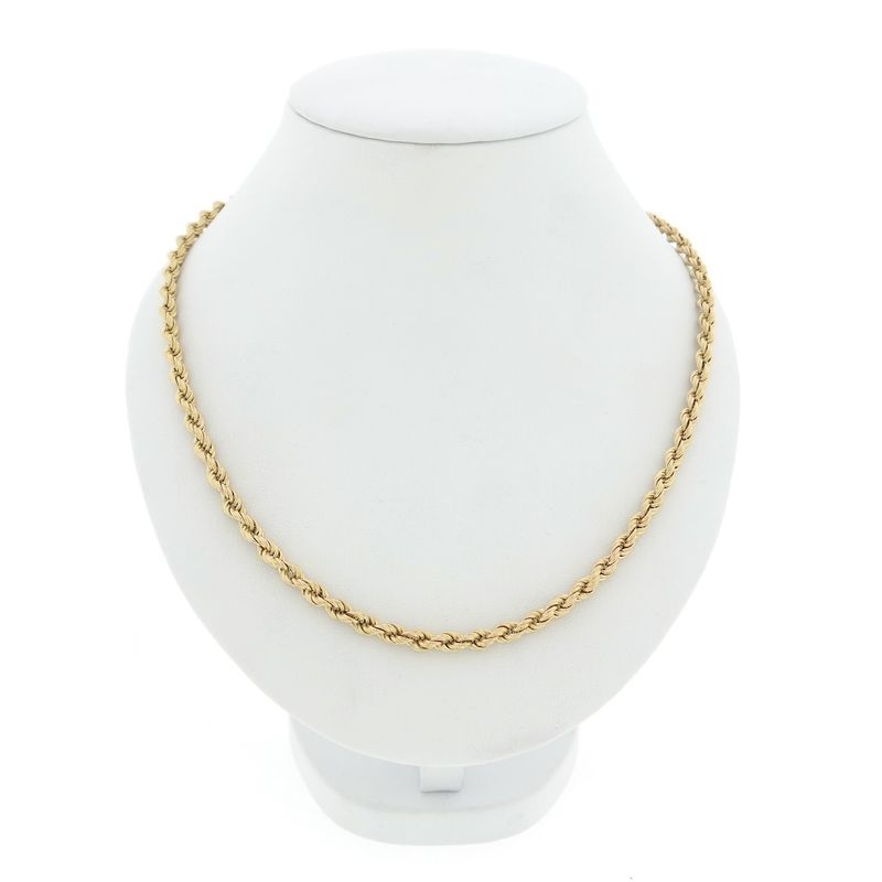 Image 1 of Gold twisted link chain | 52.5 cm