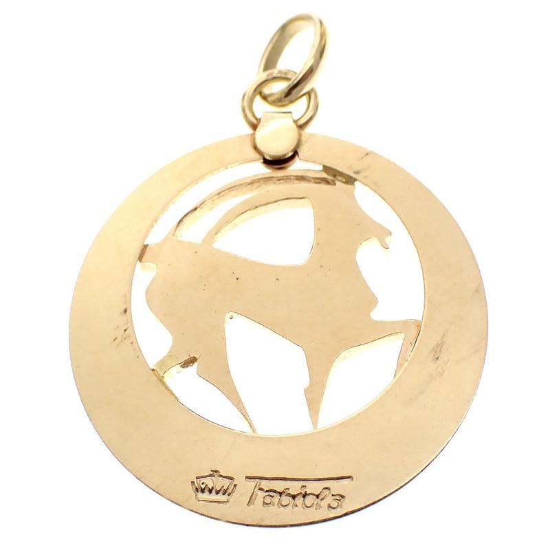 Image 4 of Gold Capricorn pendant
