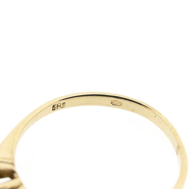Image 6 of Gold Solitaire Ring with Zirconia
