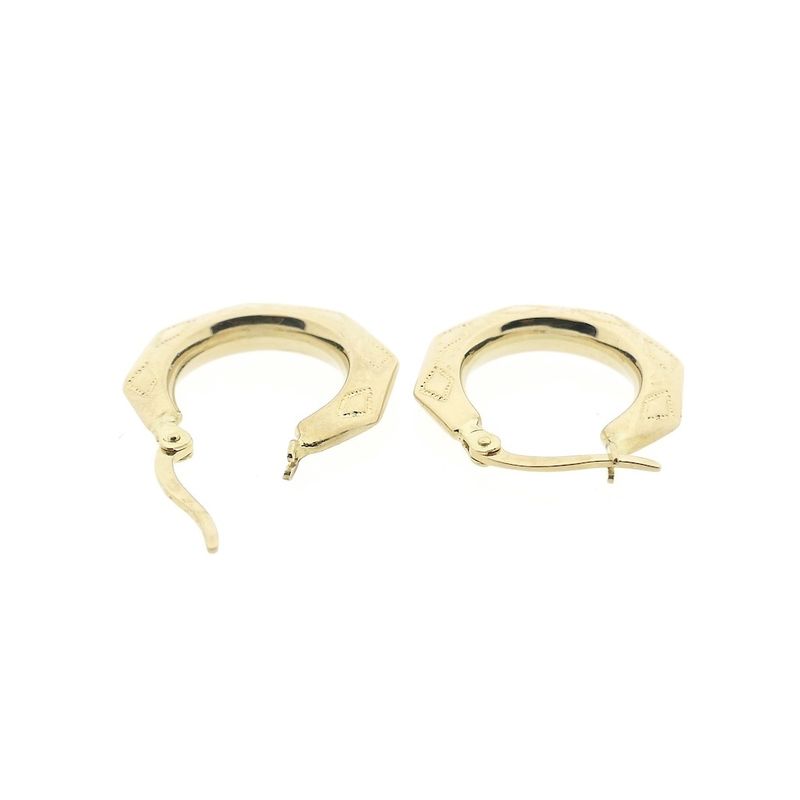 Image 9 of Gold lapidary earrings | Ø 19.5 mm