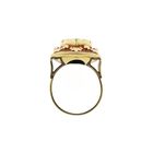 Image 5 of Gold Ring with Carved Jade; 14K; Size 19.5