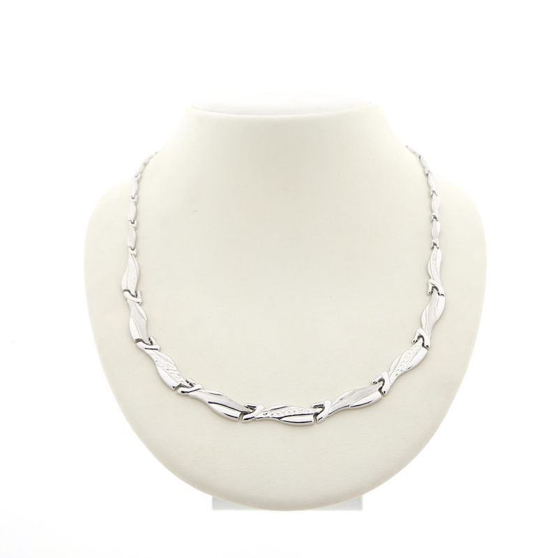Image 1 of White gold fantasy link necklace