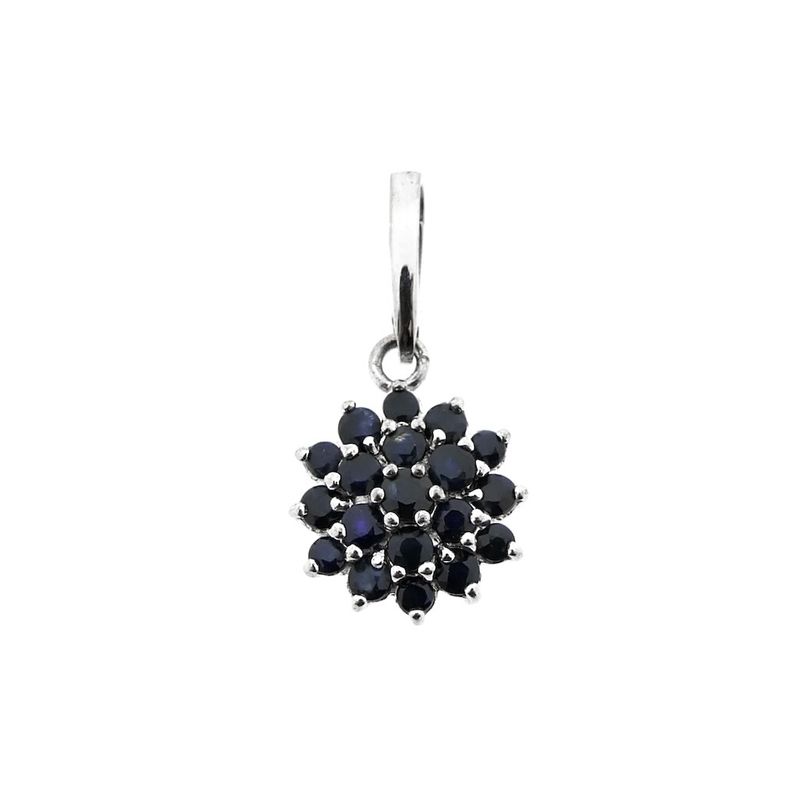 Image 1 of White gold pendant with sapphire
