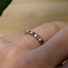 Image 8 of 9 carat row ring with sapphire and diamond | 0.12 ct.