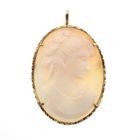 Image 1 of Gold brooch/pendant with cameo