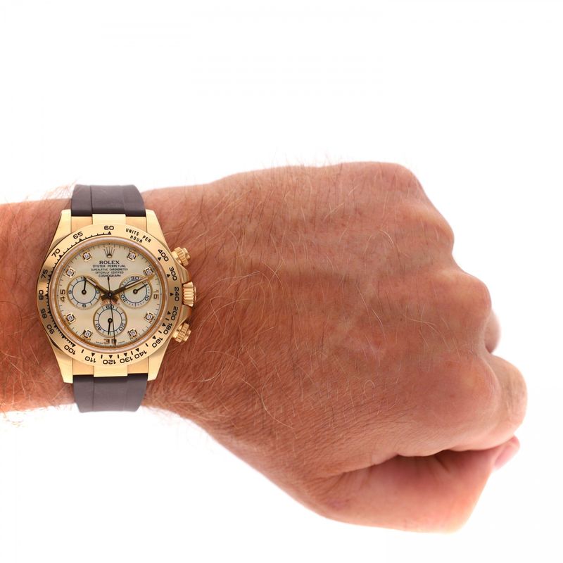 Afbeelding 10 van Rolex Daytona 116518 Mother of Pearl & Diamonds; 18ct. Gouden Heren Horloge (Full-Set 2010)