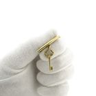 Image 11 of Gold brooch with vintage skeleton key