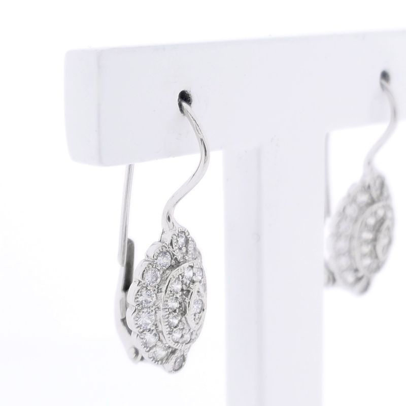 Image 3 of White gold stud earrings with zirconia