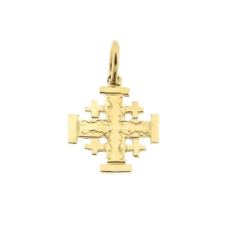 Image 3 of Vintage gold Jerusalem cross pendant
