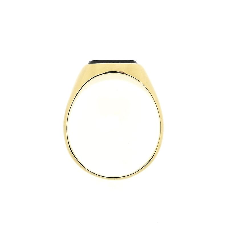 Image 3 of Two-tone gold signet ring with 0.09 ct diamond.