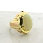 Image 8 of Two-tone gold ring with white opal
