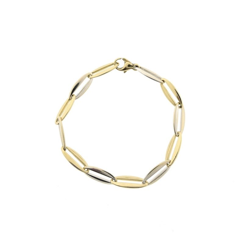 Image 3 of Two-tone gold fantasy link bracelet | 20 cm