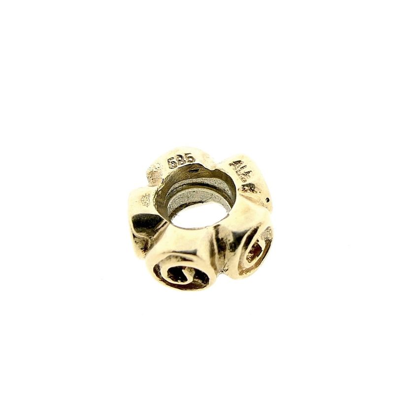 Image 4 of Pandora spacer; Gold; Golden Roses